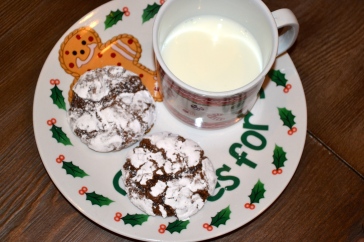 We always make very special cookies for Santa- Chocolate Crinkles